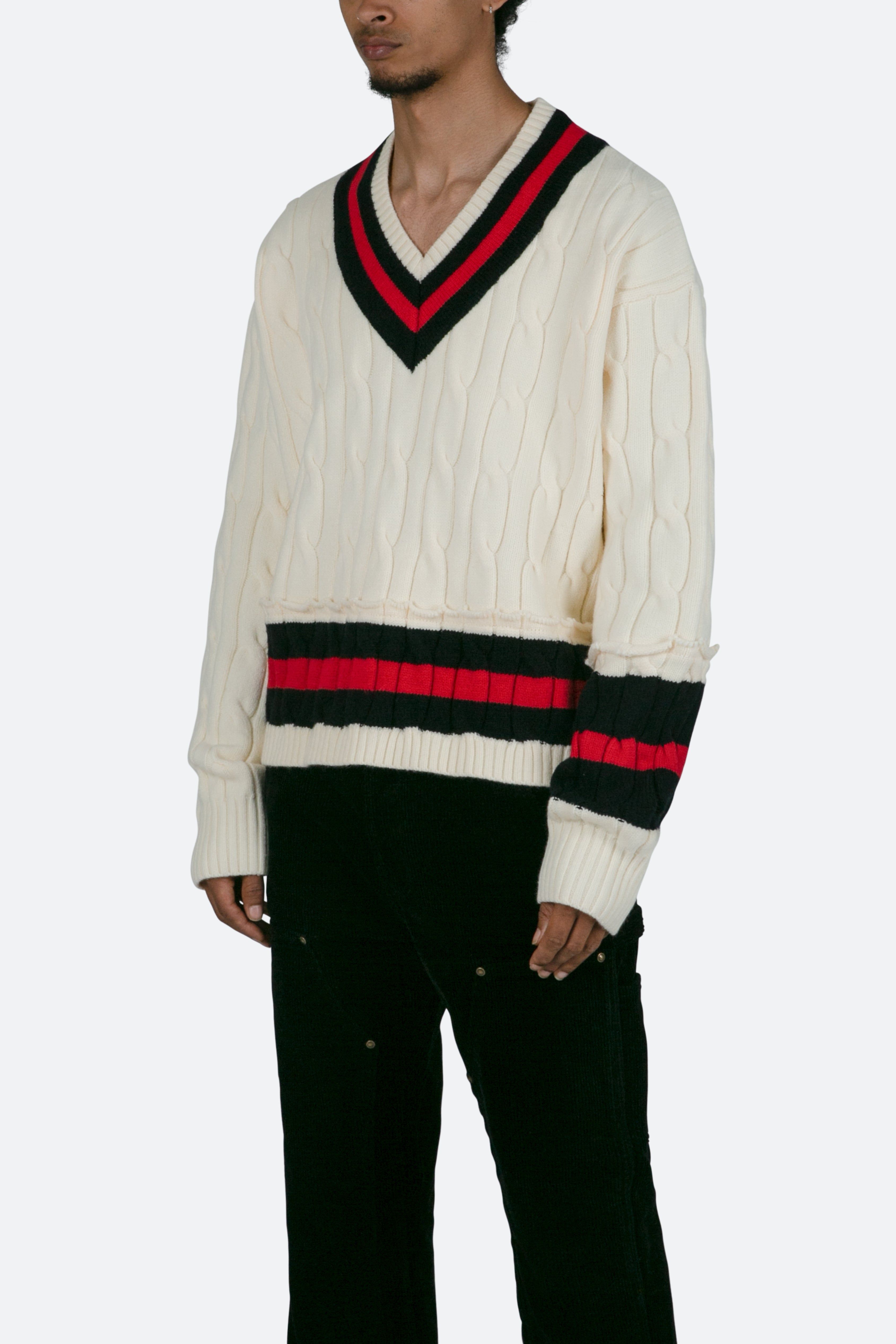 Classic V Neck Sweater - Off White sold by MNML product image thumbnail 4