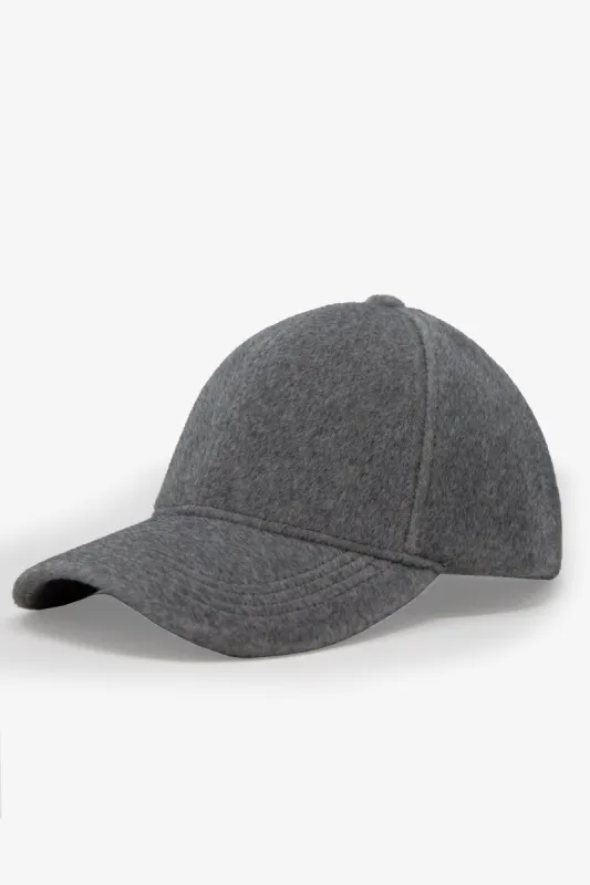 Faux Wool Baseball Hat - Grey made by MNML