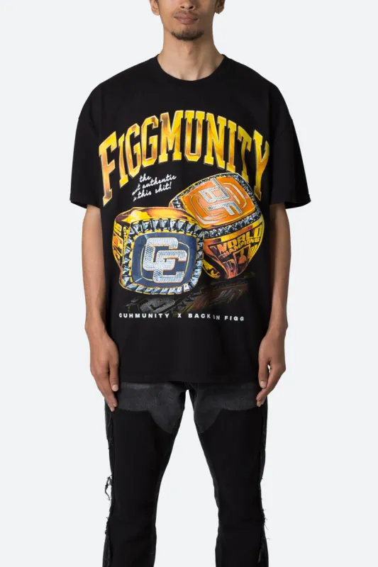 Figgmunity Ring Tee - Black sold by MNML