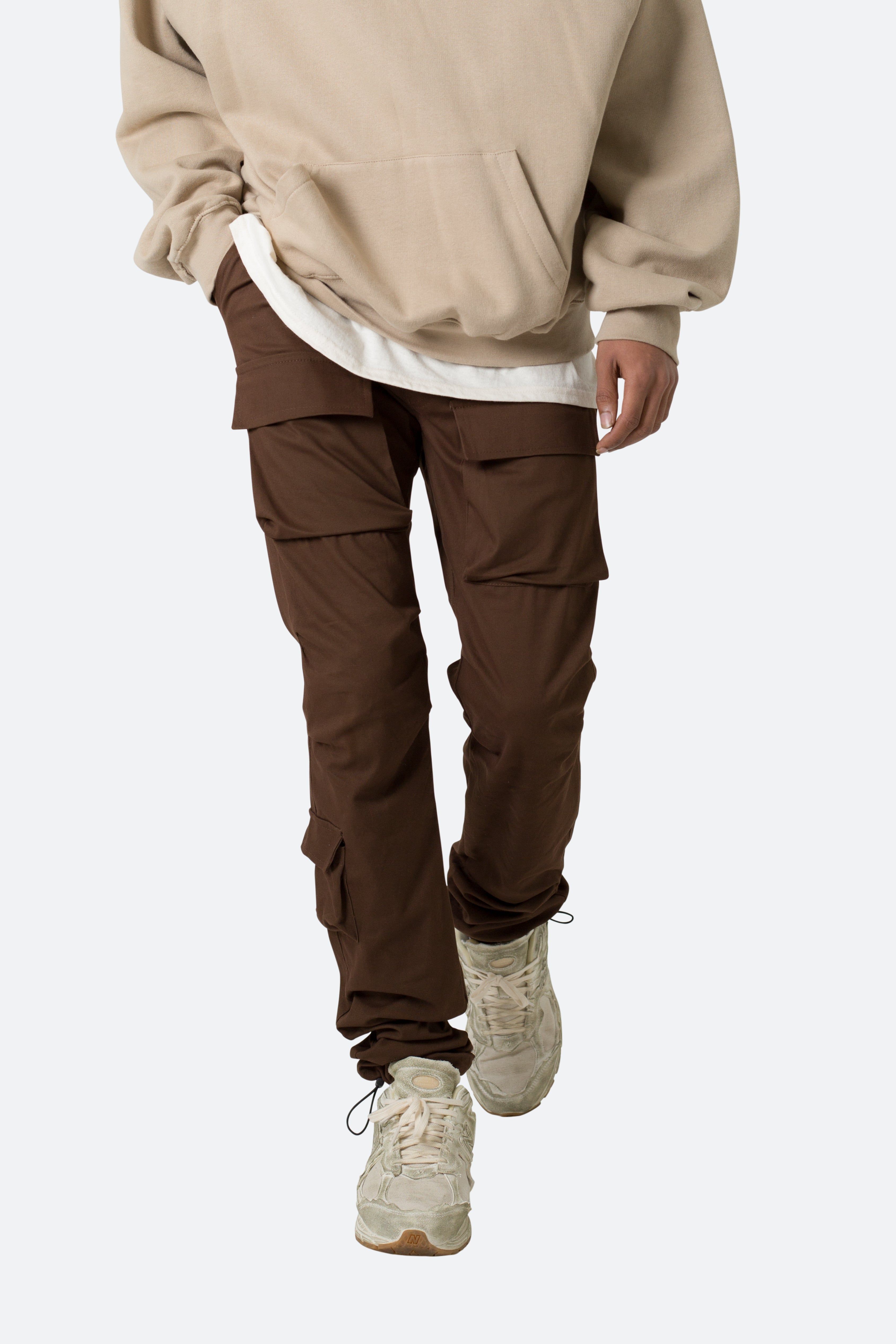 Twill Utility Cargos Pants - Brown sold by MNML product image thumbnail 2