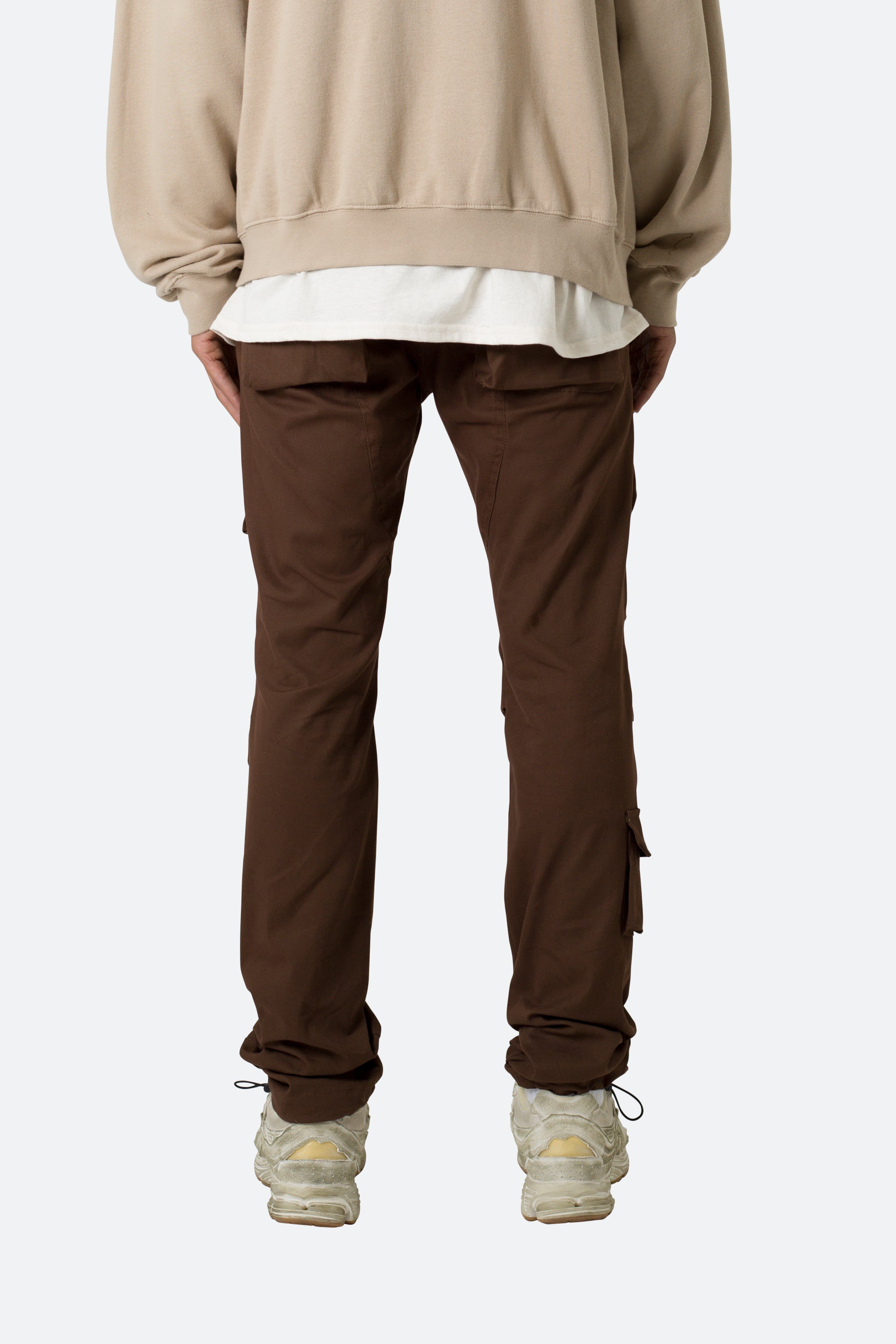 Twill Utility Cargos Pants - Brown sold by MNML product image thumbnail 6