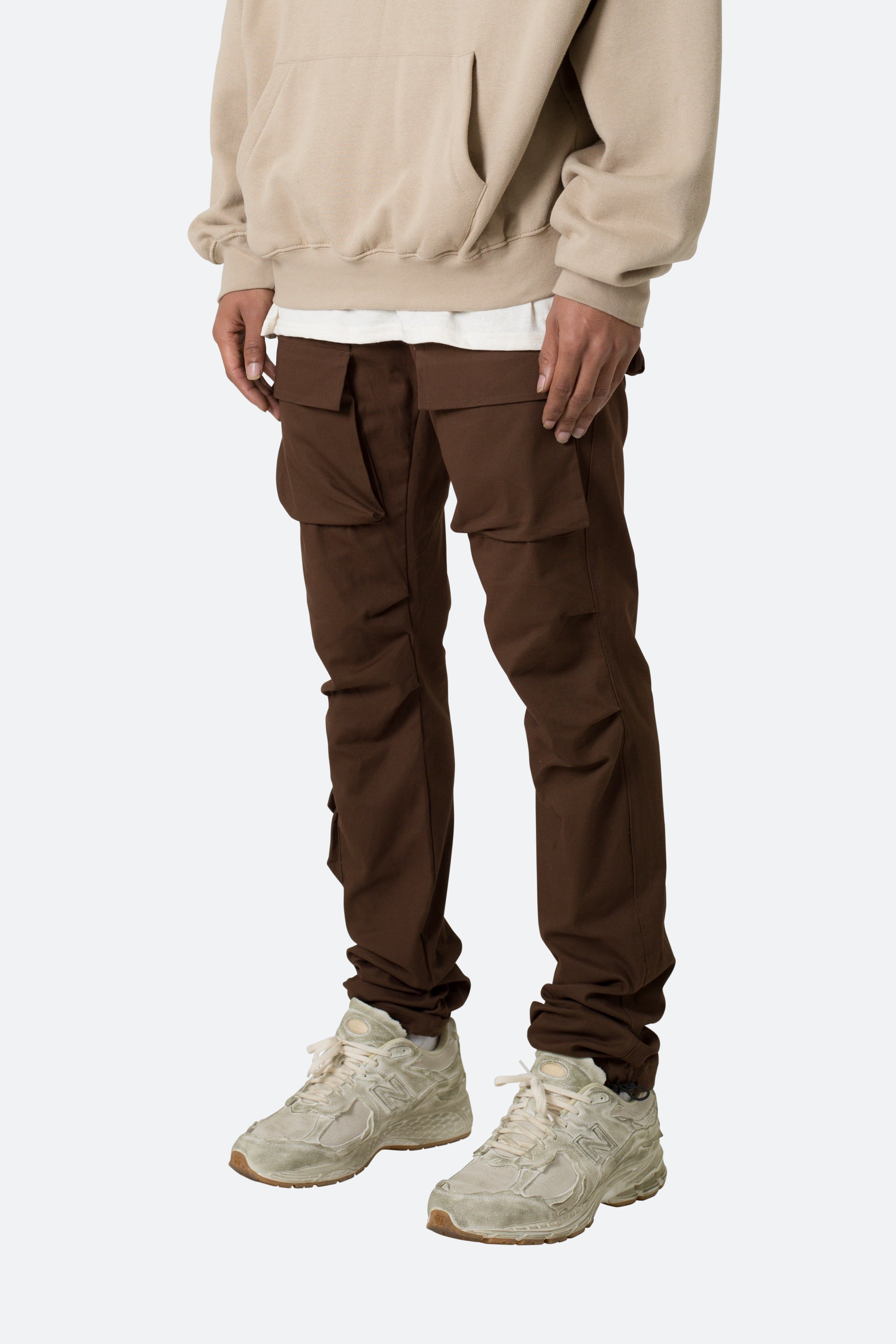Twill Utility Cargos Pants - Brown sold by MNML product image thumbnail 4