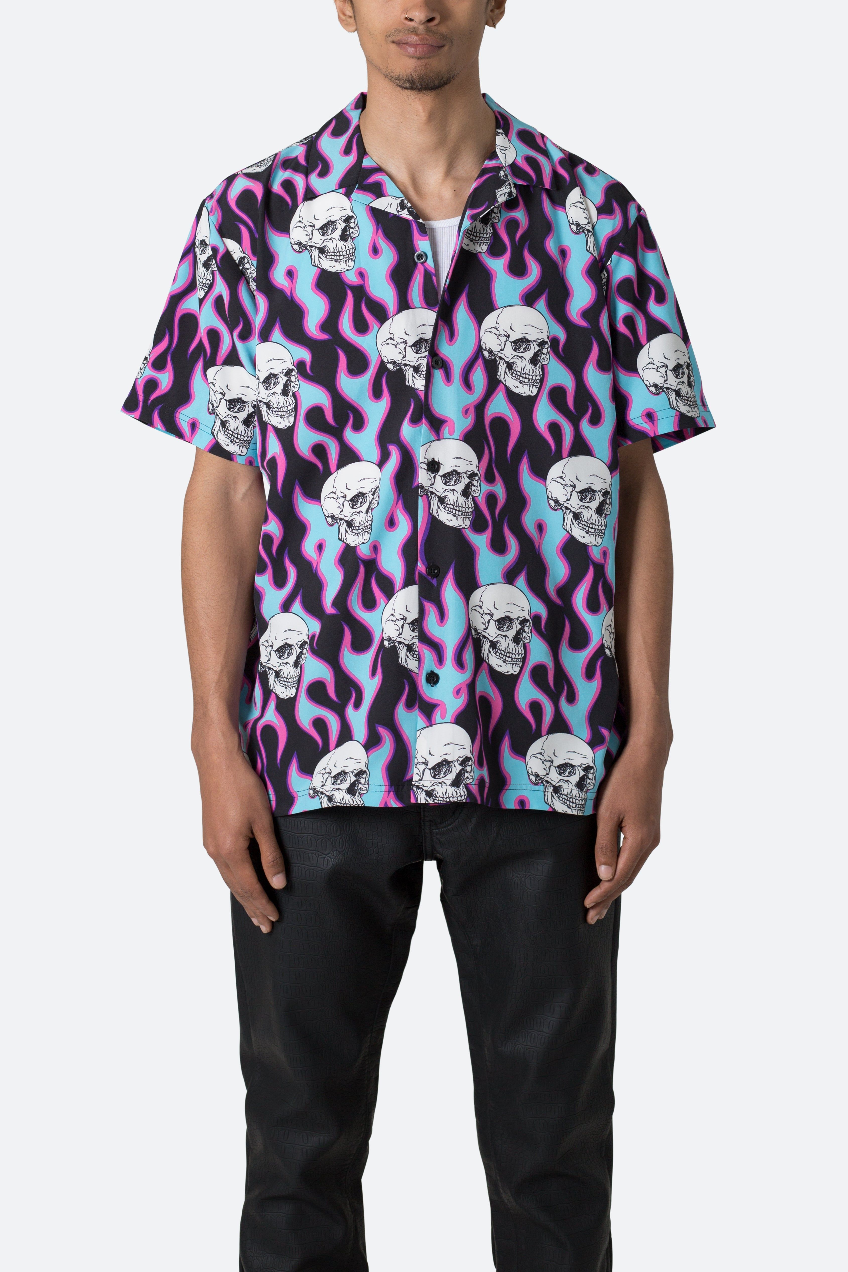 S/S Button Up Shirt - Skull Print sold by MNML product image thumbnail 2