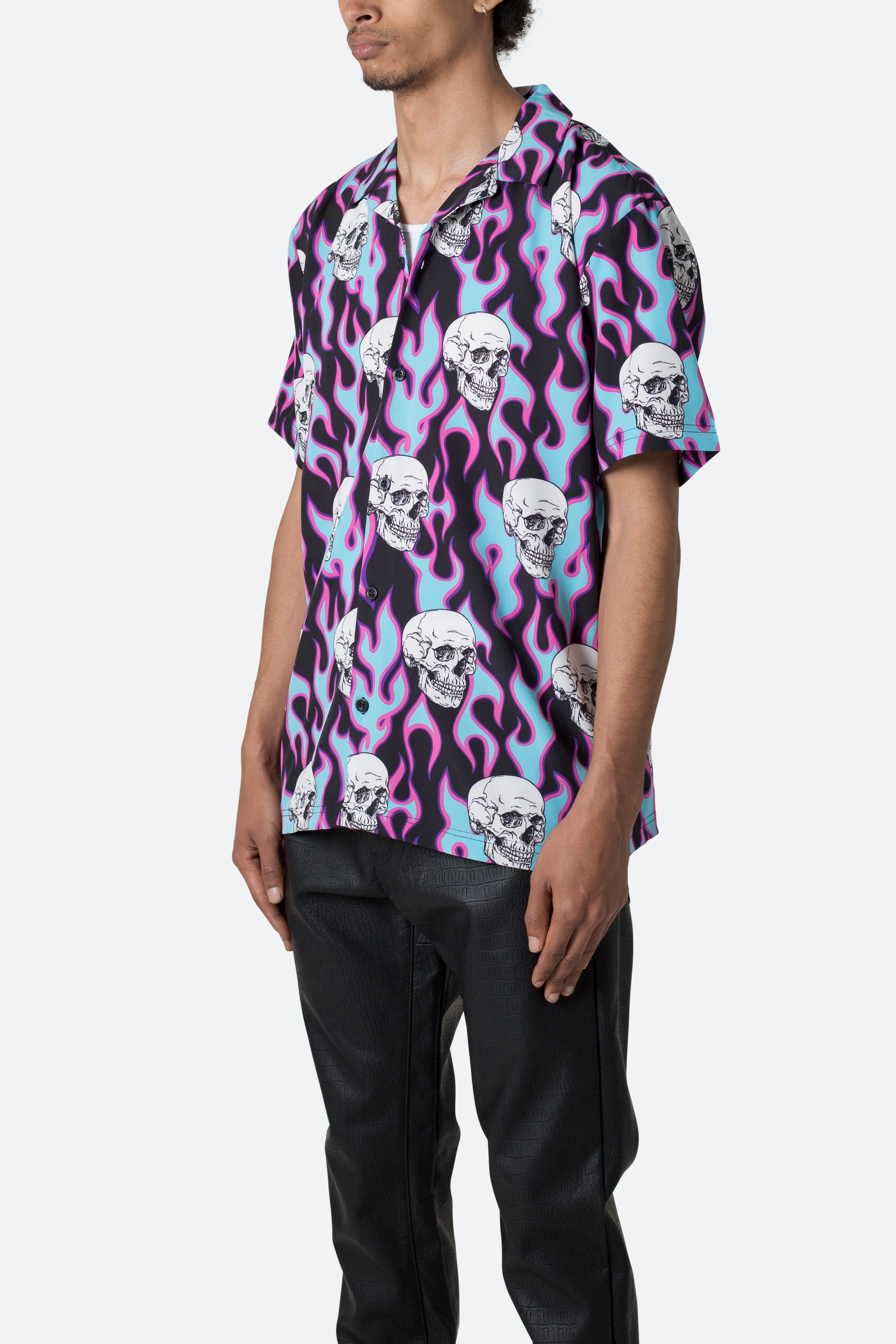 S/S Button Up Shirt - Skull Print sold by MNML product image thumbnail 3