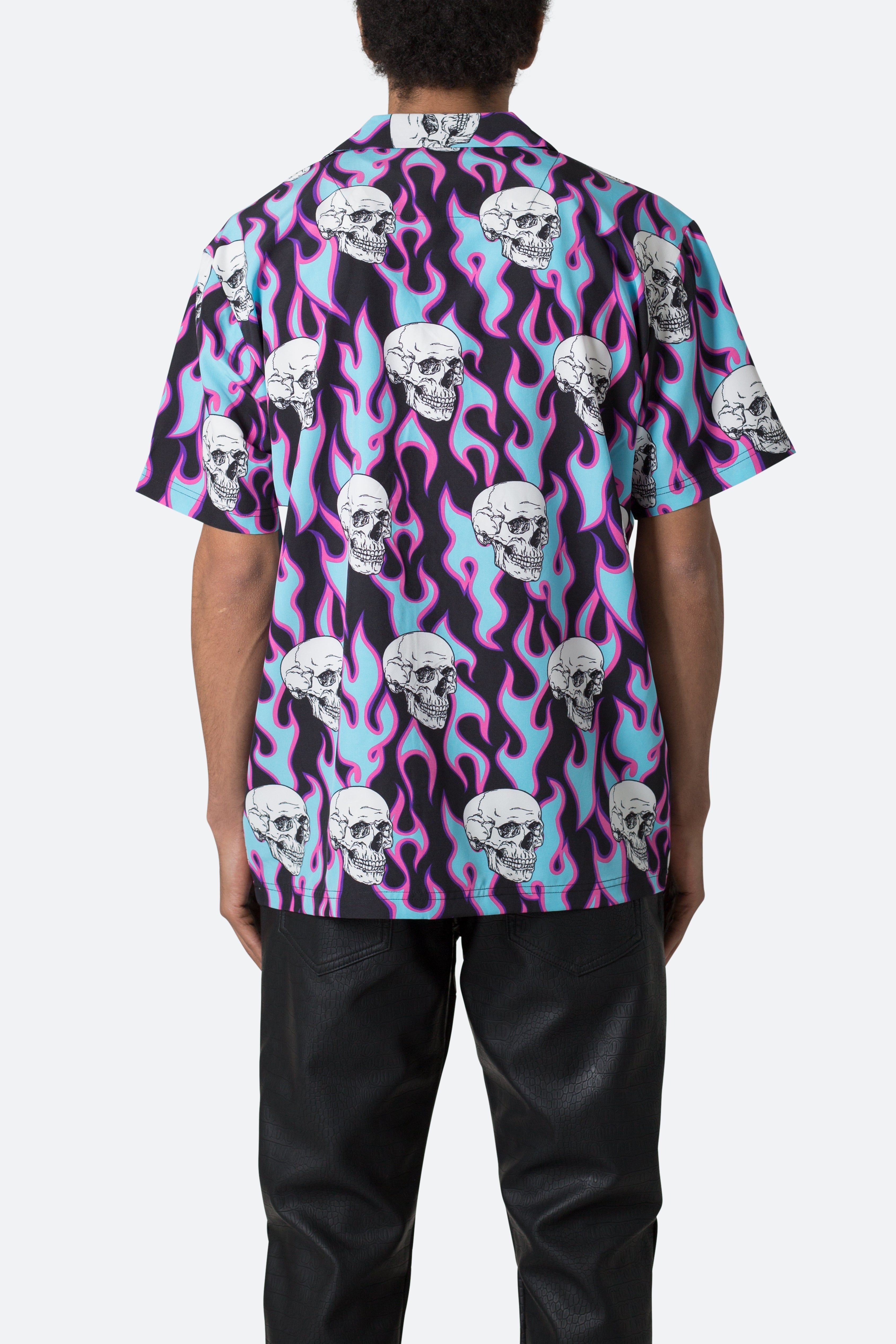 S/S Button Up Shirt - Skull Print sold by MNML product image thumbnail 5