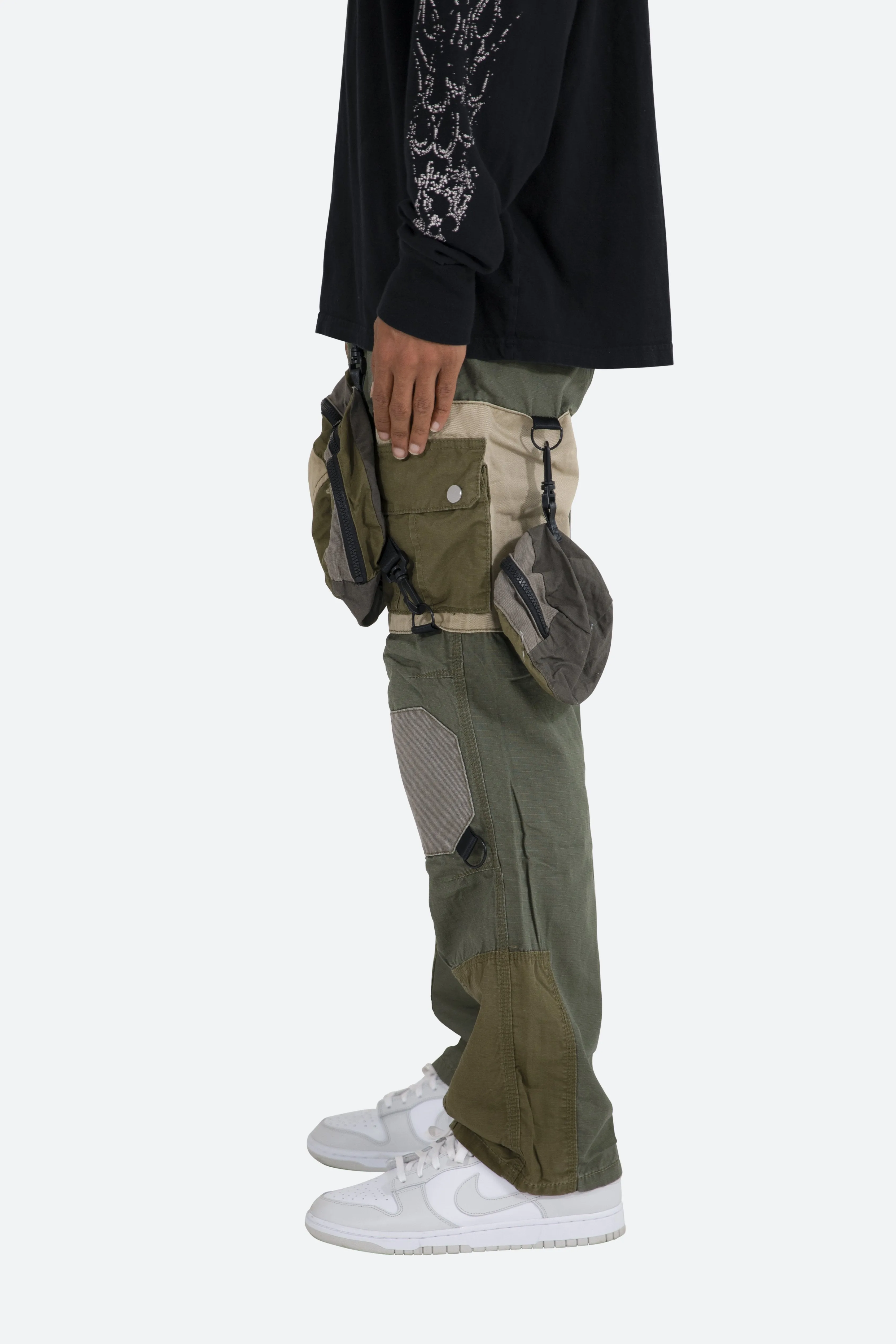 Patchwork Cargo Pants - Olive sold by MNML product image thumbnail 5