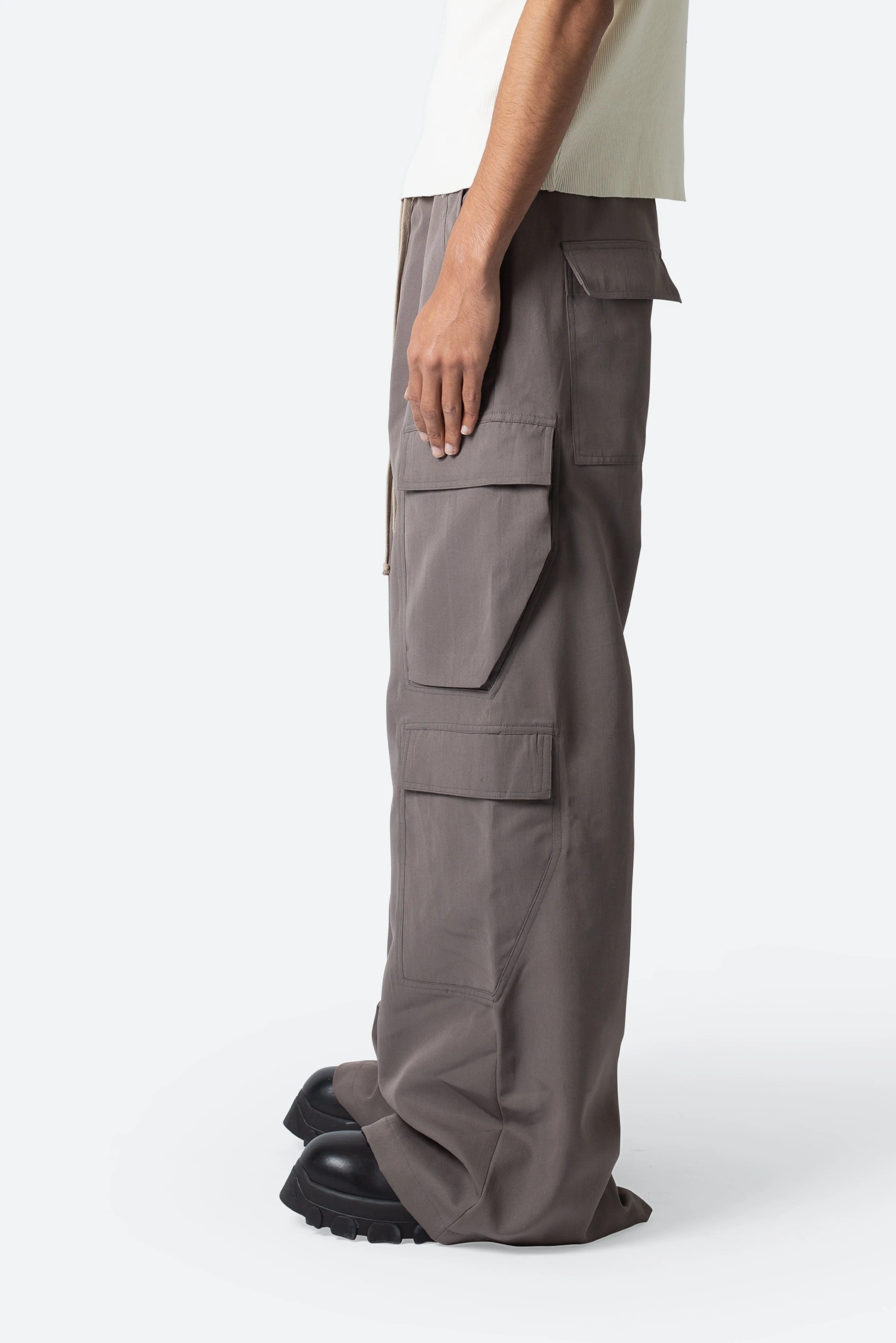 Rave Double Cargo Pants - Dusty Brown sold by MNML product image thumbnail 4