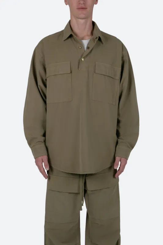 Oversized Utility Shirt - Olive sold by MNML