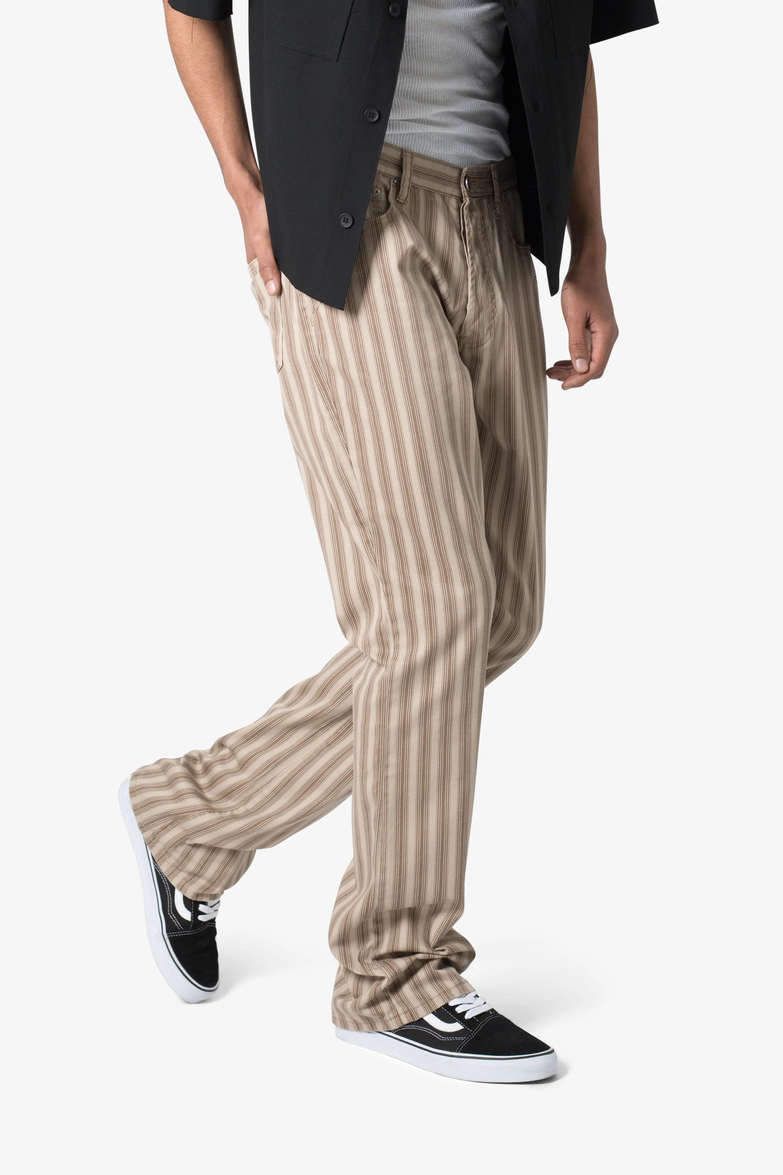 Striped Flare Pants - Brown sold by MNML product image thumbnail 2