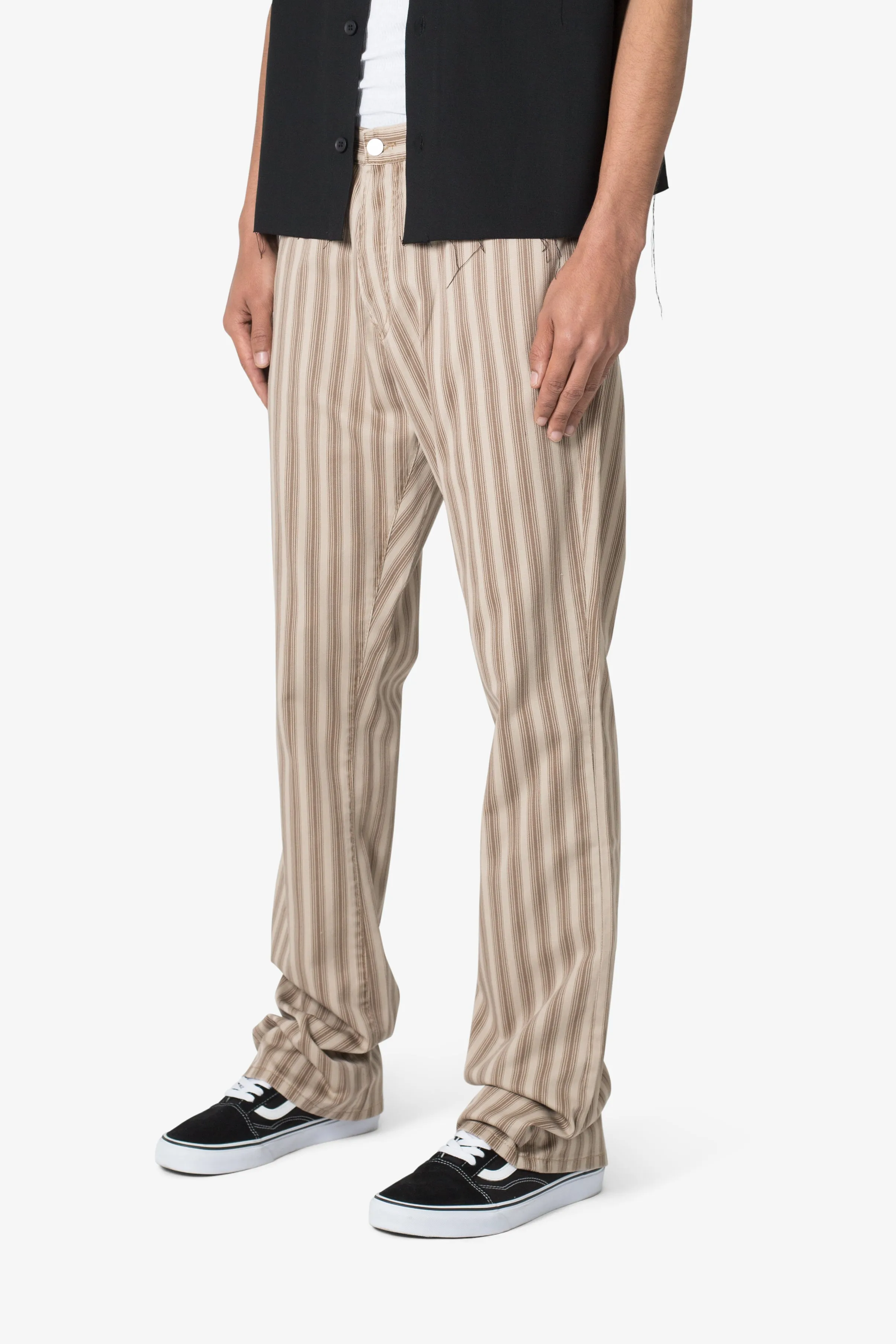 Striped Flare Pants - Brown sold by MNML product image thumbnail 4