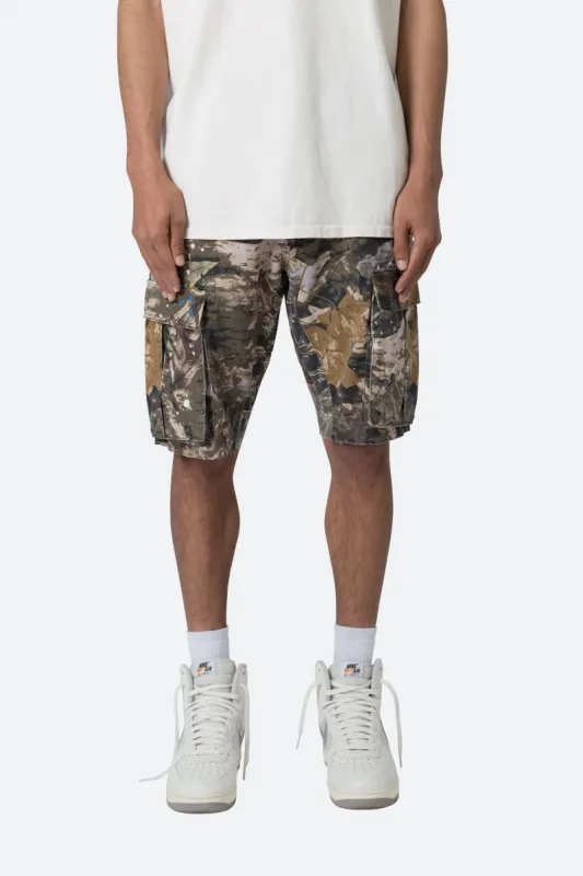 Paneled Cargo Shorts - Hunter Camo sold by MNML