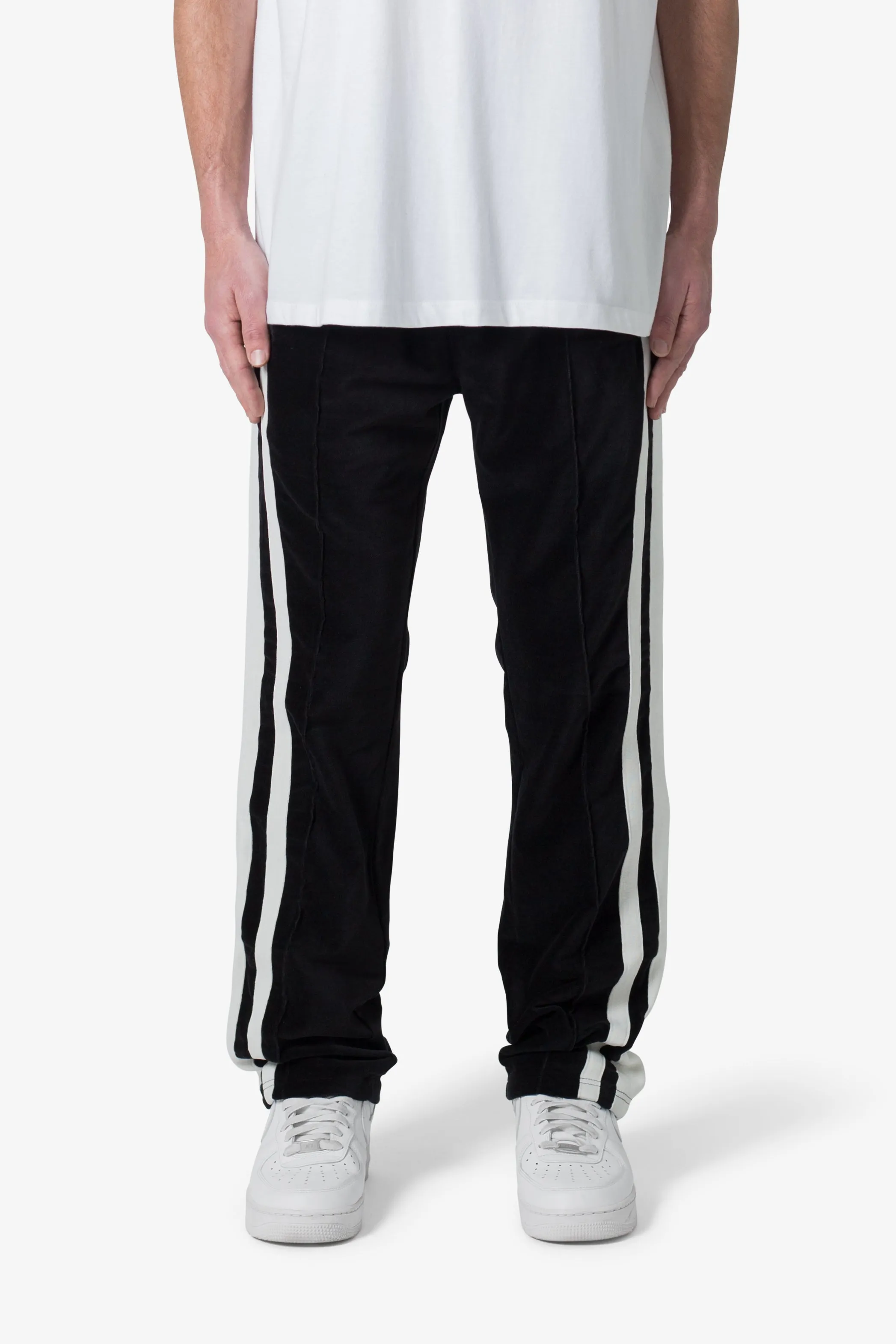 Baggy Velour Track Pants - Black sold by MNML