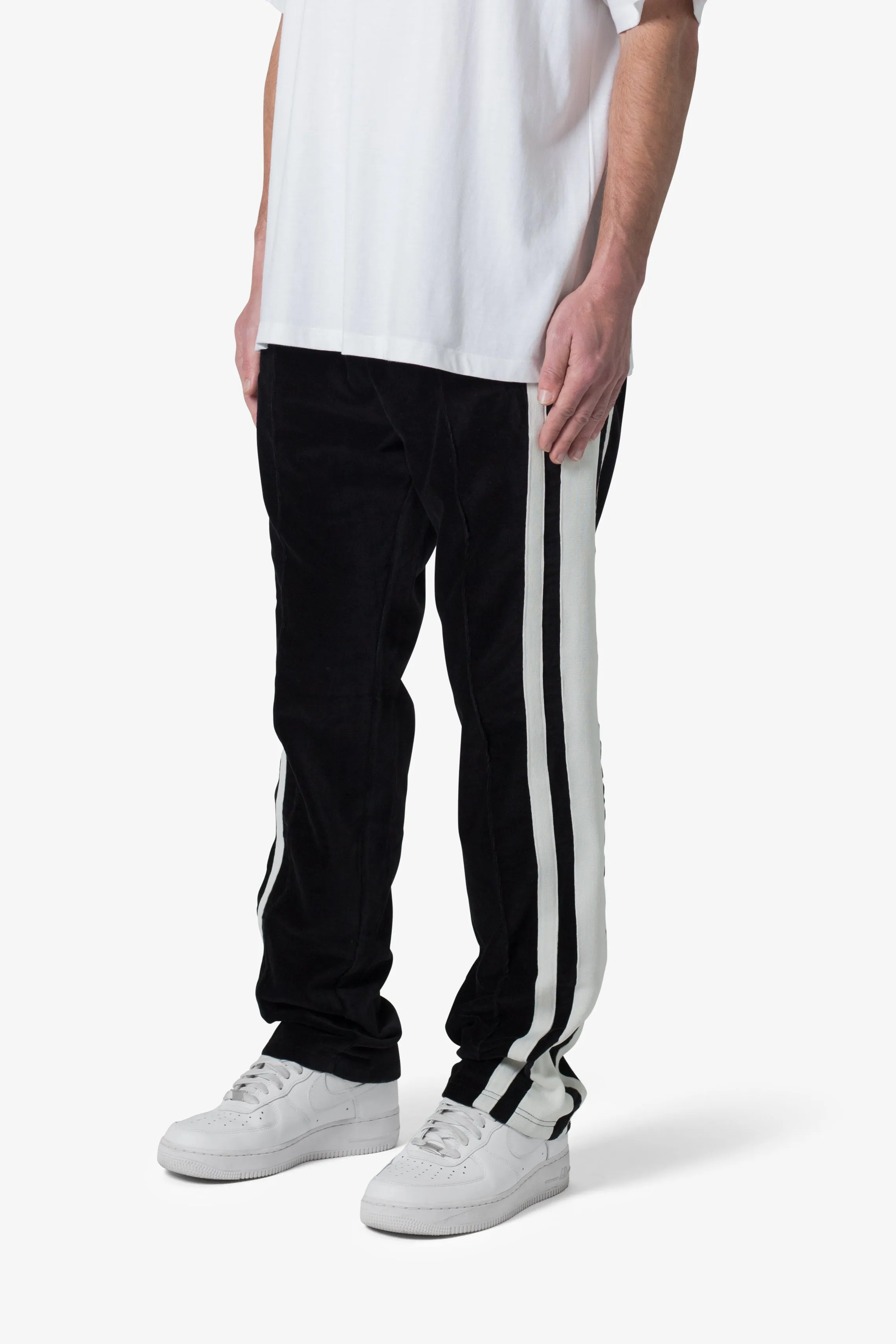 Baggy Velour Track Pants - Black sold by MNML product image thumbnail 2