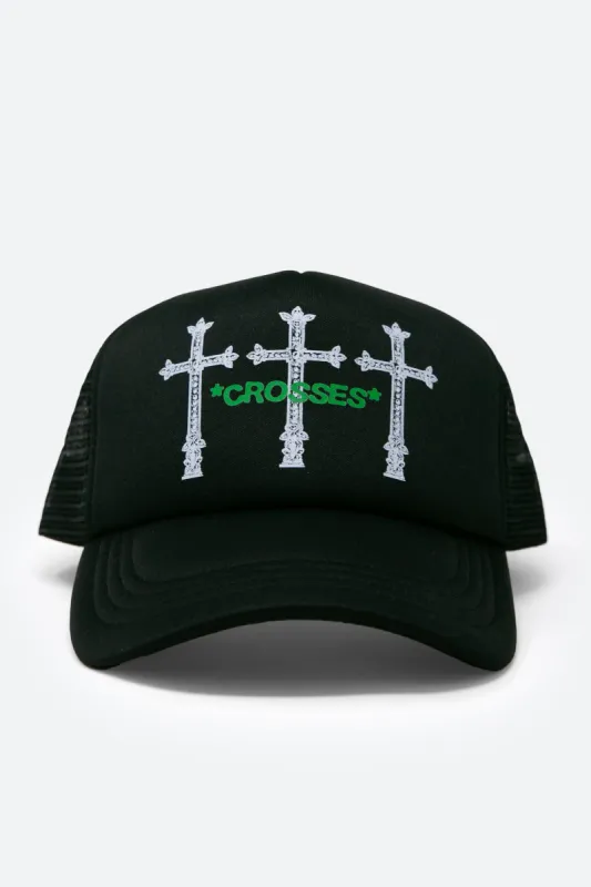 Crosses Trucker Cap - Black sold by MNML