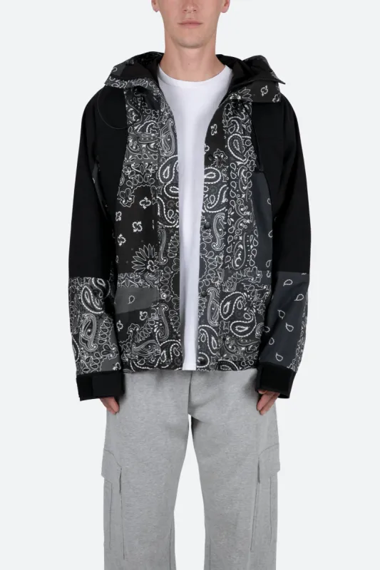 Hooded Bandana Jacket - Black sold by MNML