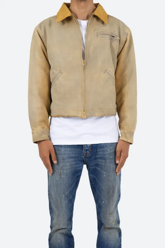 Collared Work Jacket - Khaki sold by MNML