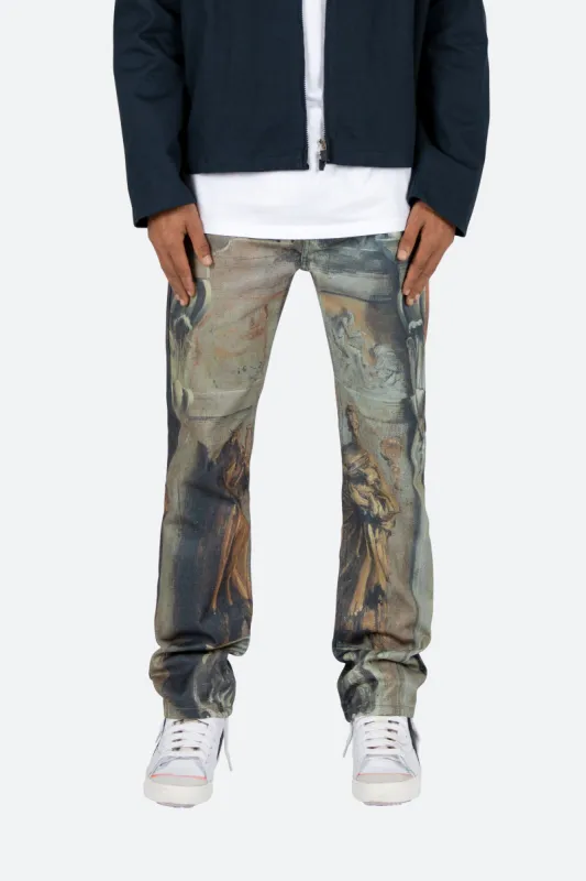V176 Art Baggy Denim - Multi sold by MNML