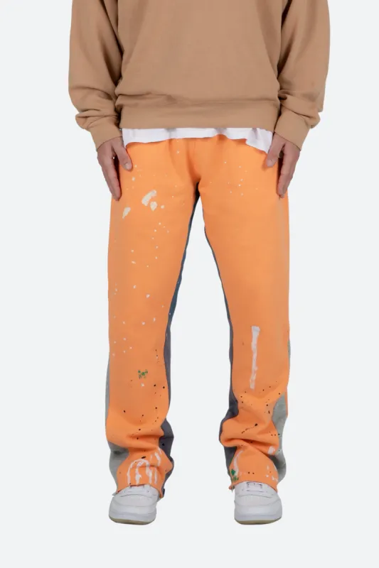Contrast Bootcut II Sweatpants - Orange sold by MNML