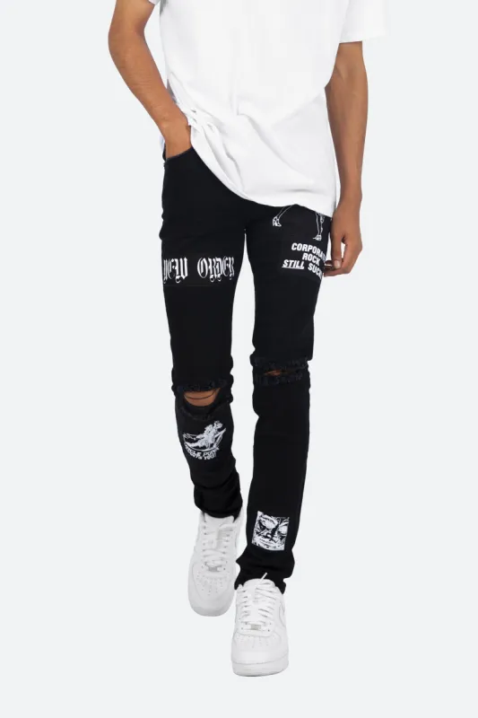 X236 Skinny Denim - Black sold by MNML