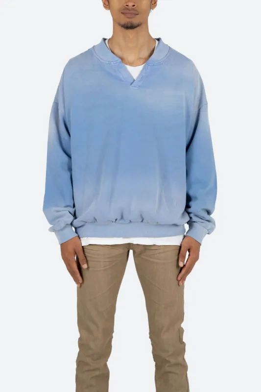 Vintage Henley Crewneck - Light Blue sold by MNML