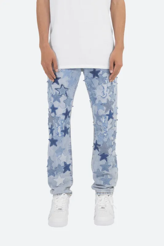 D271 Star Straight Denim - Blue sold by MNML