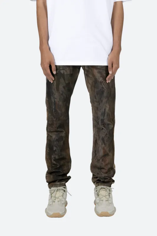 D452 Camo Straight Denim - Brown sold by MNML