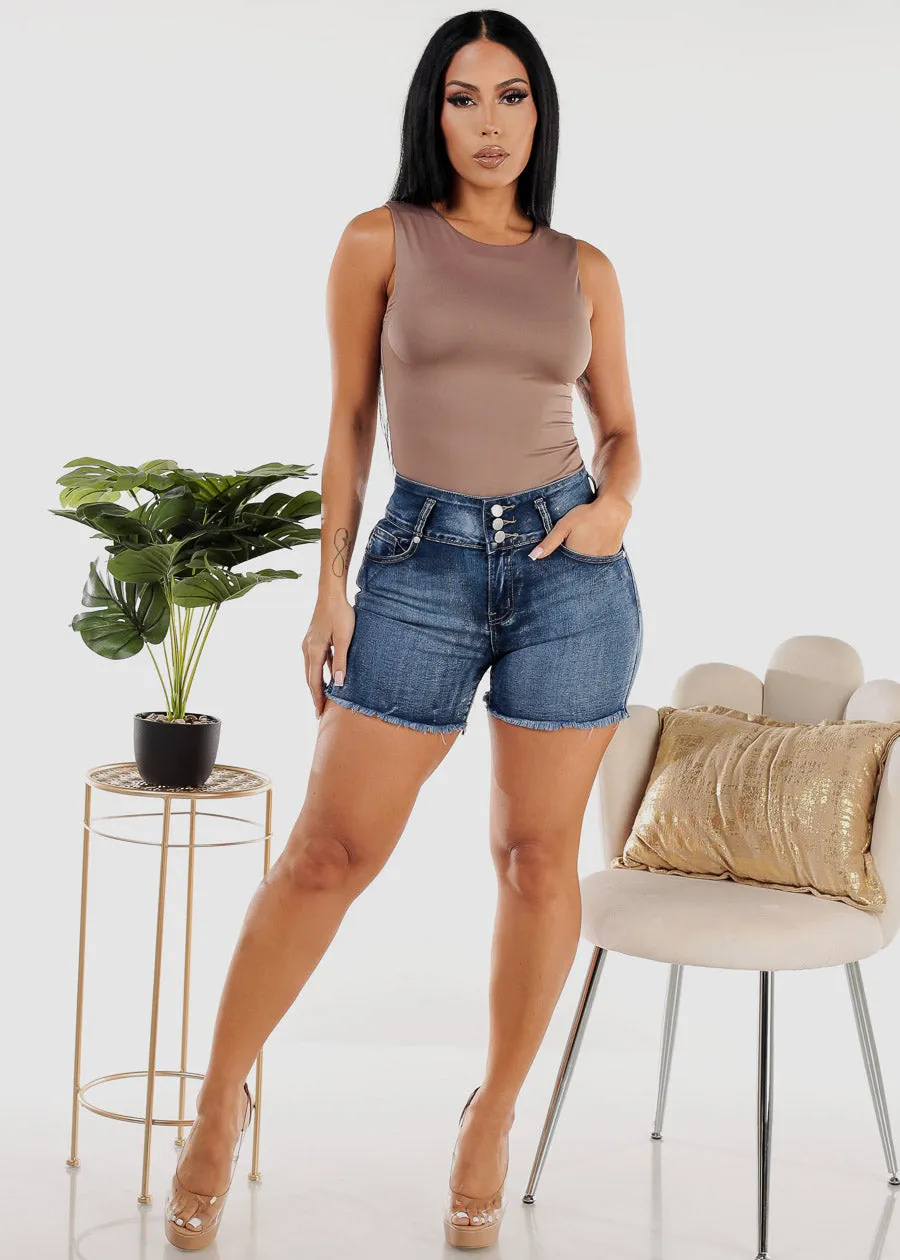 Sleeveless Crewneck Thong Bodysuit Brown sold by Moda product image thumbnail 2