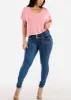 Butt Lift High Waist Skinny Jeans Acid Wash sold by Moda