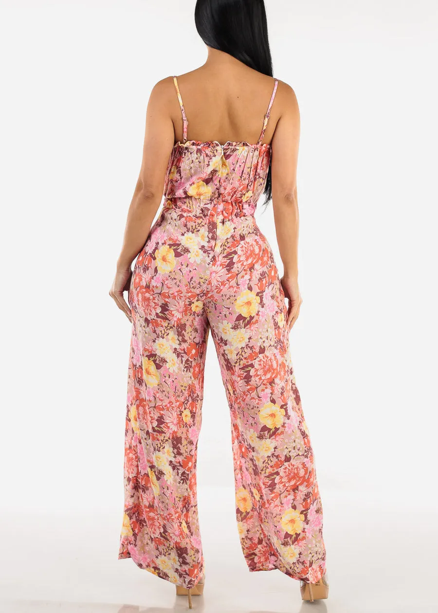 Sleeveless Floral Front Tie Jumpsuit w Slit Sides sold by Moda product image thumbnail 5
