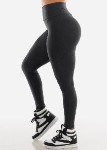 Grey High Waist Leggings sold by Moda