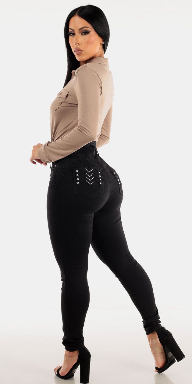 Black Push up Skinnies Shirt Combo sold by Moda product image thumbnail 2