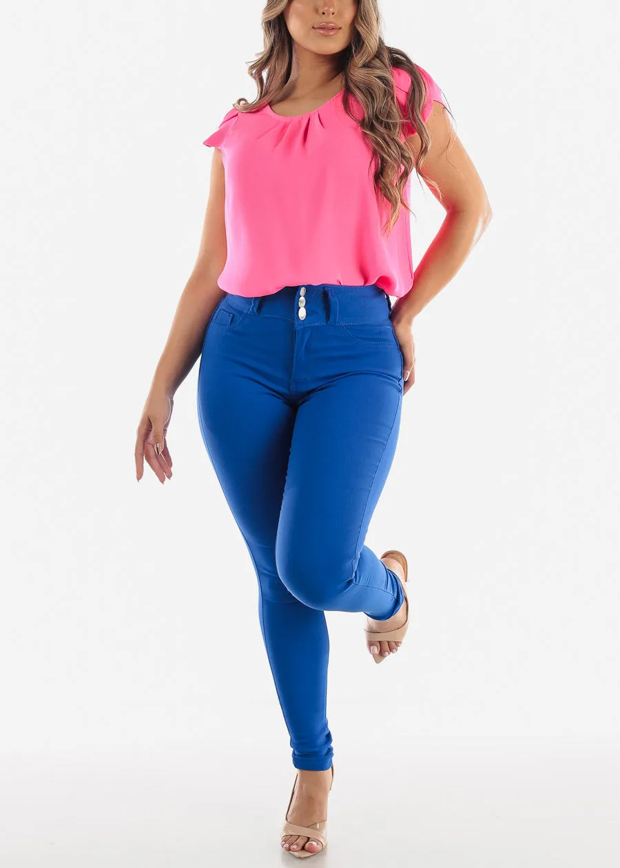 High Waisted Butt Lift Levanta Cola Blue Jeggings sold by Moda product image thumbnail 4