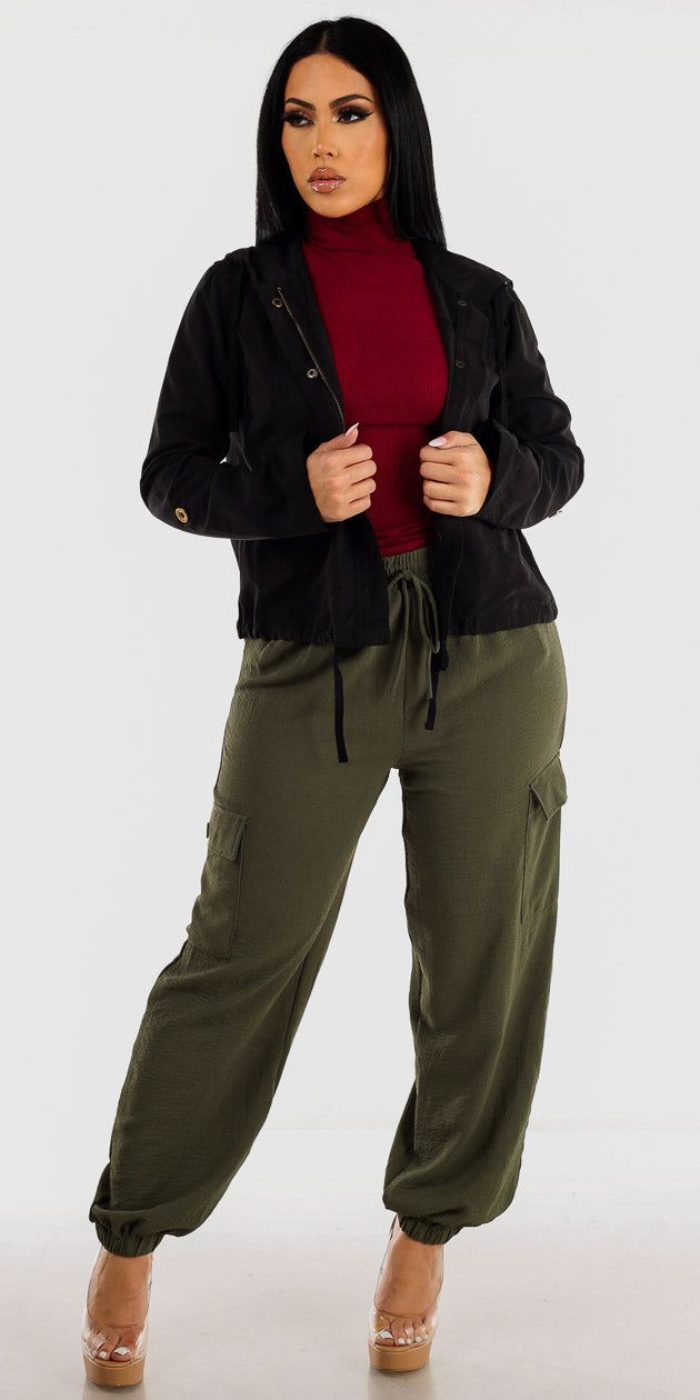 3 PC Olive Jogger Jacket Trio sold by Moda