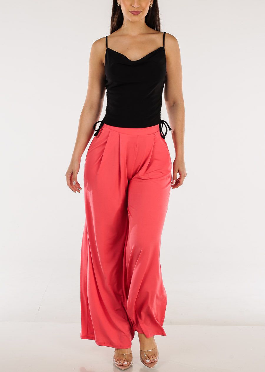 Black Sleeveless Side Ruched Tank Top sold by Moda product image thumbnail 2