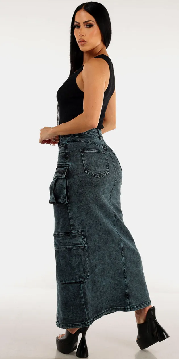 Black Vneck Cargo Denim Combo sold by Moda product image thumbnail 2