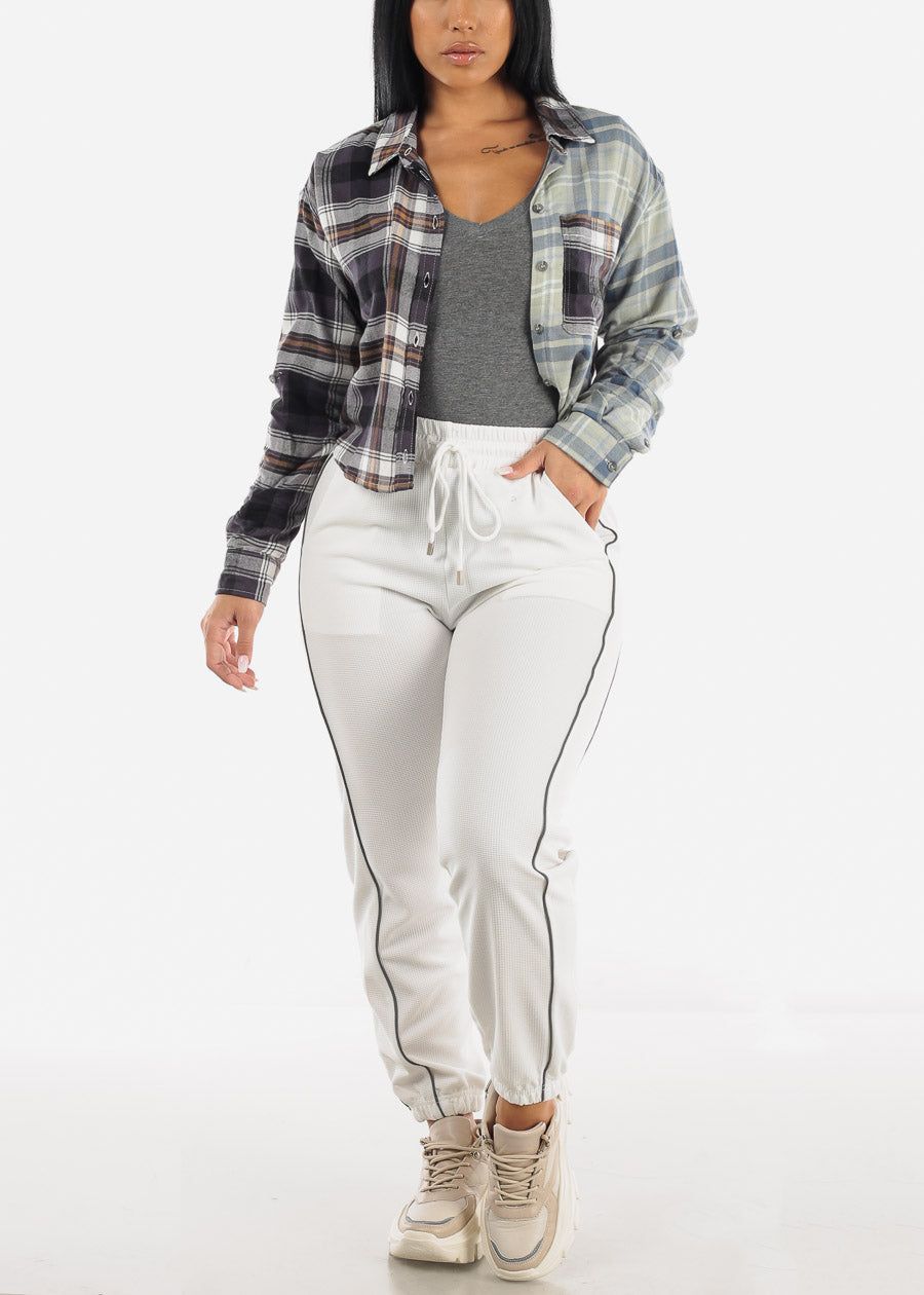 Long Sleeve V Neck Thong Bodysuit Grey sold by Moda product image thumbnail 5