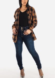 High Waisted Butt Lifting Dark Wash Skinny Jeans sold by Moda