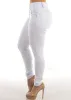 White High Waisted Levantacola Skinny Jeans sold by Moda