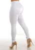 White High Waisted Levantacola Skinny Jeans sold by Moda
