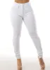 White High Waisted Levantacola Skinny Jeans sold by Moda