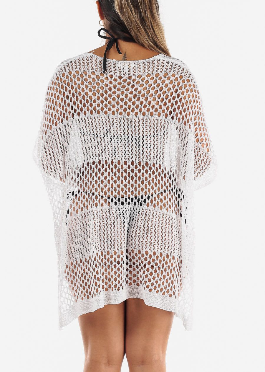 Hollow Out Crochet Cover Up Dress White sold by Moda product image thumbnail 4