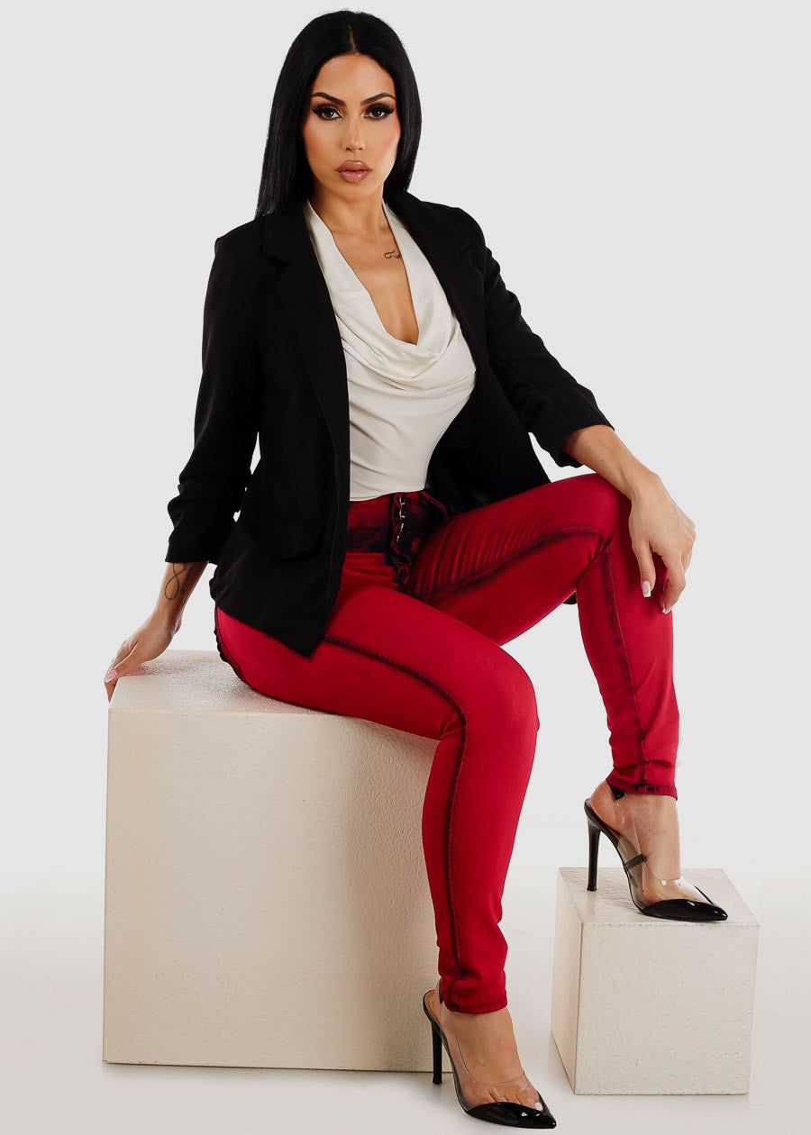 Sleeveless Cowl Neck Off White Blouse sold by Moda product image thumbnail 2