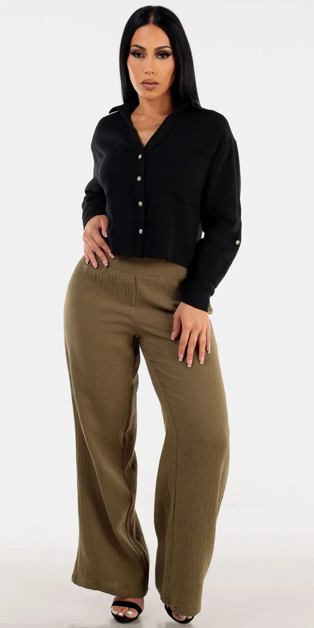 Cotton Wide Legged Pants Look sold by Moda