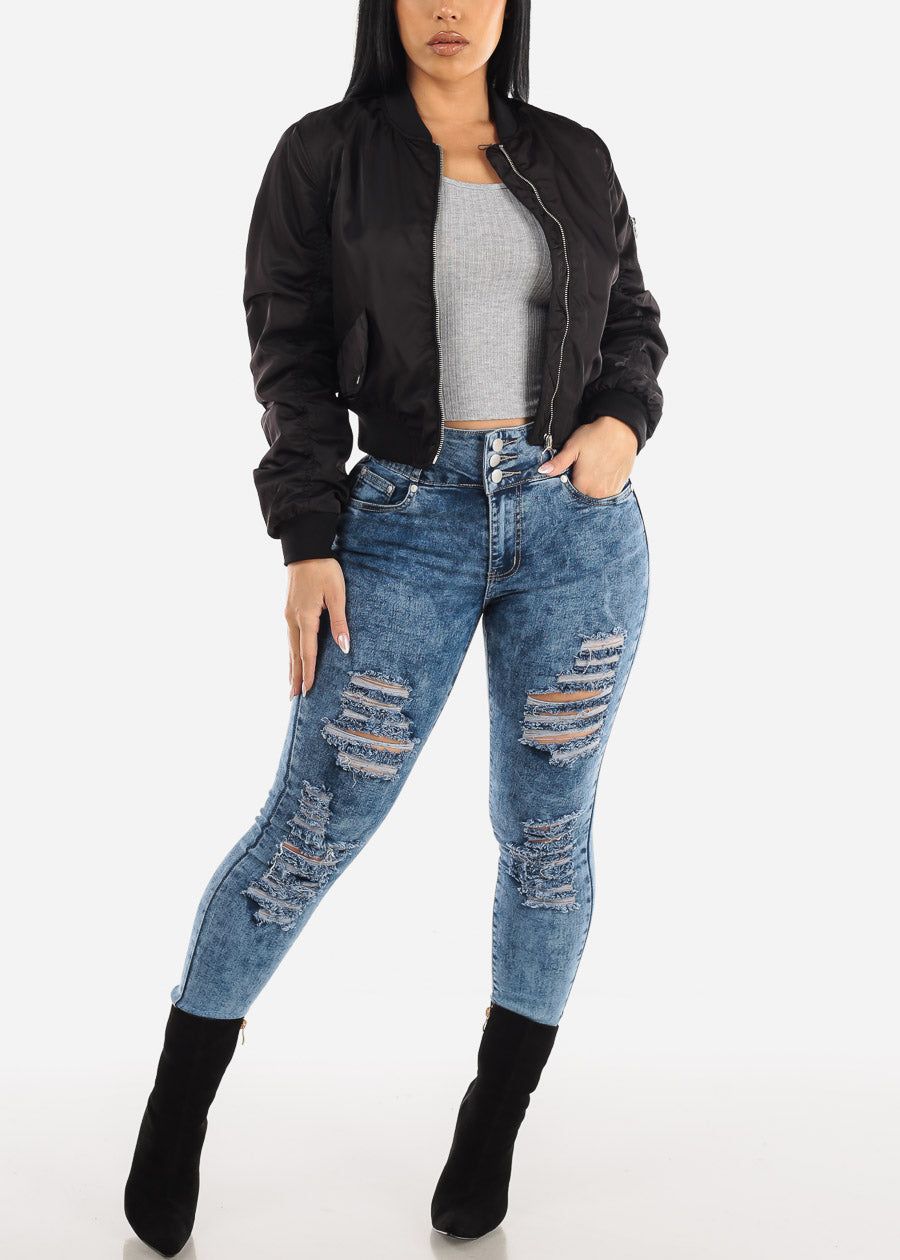 Ribbed Knit Long Sleeve Top Grey sold by Moda product image thumbnail 2