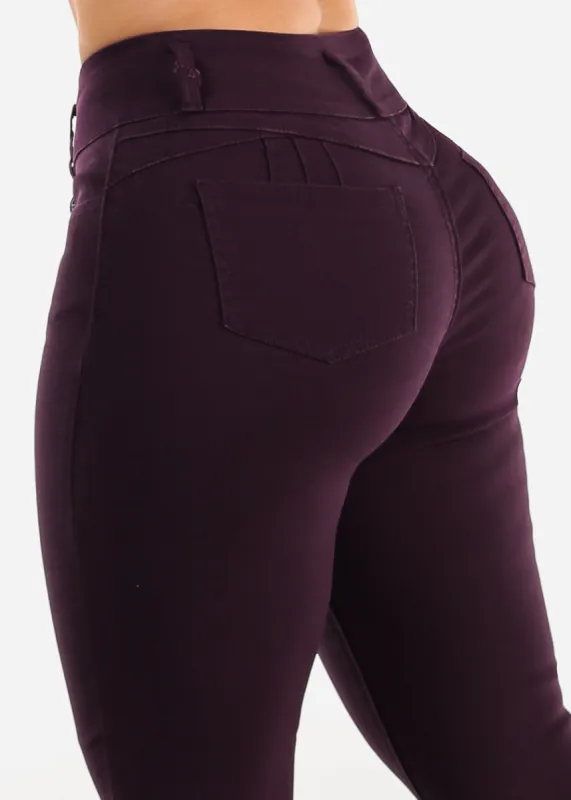 High Waist Butt Lift Levanta Cola Dark Purple Jeggings sold by Moda