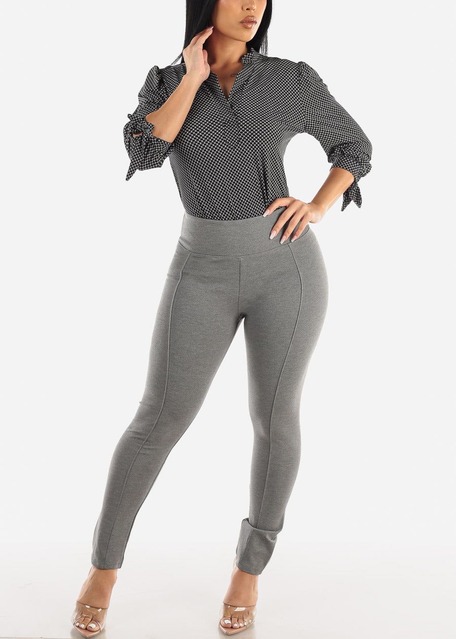 Quarter Sleeve Vneck Printed Blouse Black sold by Moda product image thumbnail 2