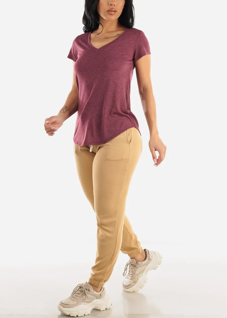 Casual High Waist Taupe Jogger Pants sold by Moda product image thumbnail 2