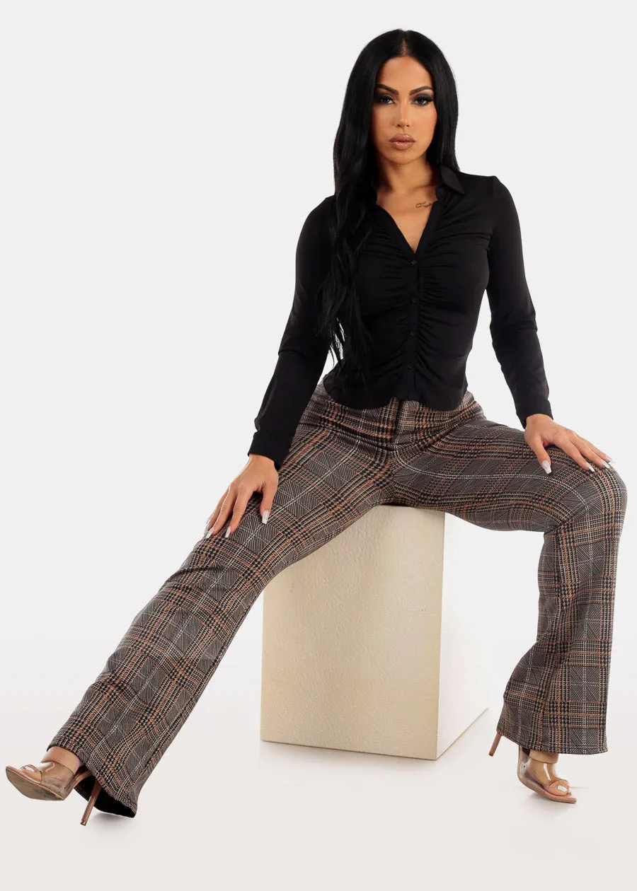 Dressy Pull On Printed Wide Leg Pants Brown sold by Moda product image thumbnail 5