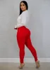 High Waist Butt Lift Levanta Cola Red Jeggings sold by Moda