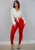 High Waist Butt Lift Levanta Cola Red Jeggings sold by Moda